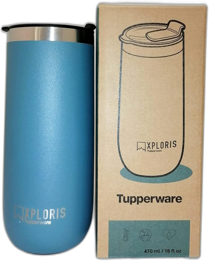 Tupperware Thermobecher Xploris to Go 470 ml Hot & Go Thermo Boy Thermal Isolierbecher Becher Kaffe