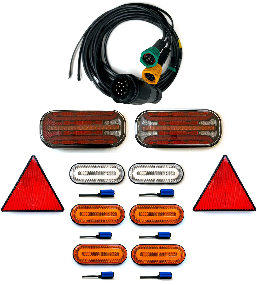 Anhängerbeleuchtung SET LED Rückleuchten Laufblinker 12V 24V 7,7m 13PIN Anhänger