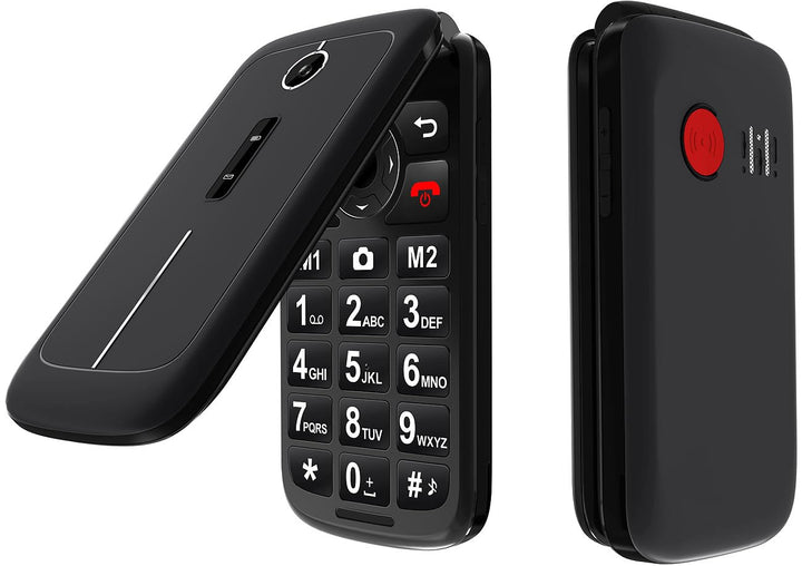 simvalley MOBILE Handy: 4G-Senioren-Klapphandy mit 2,8"-Farbdisplay, Garantruf Easy, BT 5 (Mobiltele