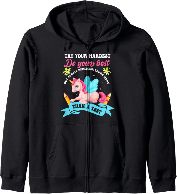 Testing Day Sweater Unicorn Test Day Kapuzenjacke