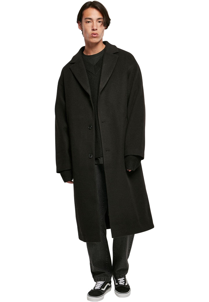 Urban Classics Herren Long Coat L Schwarz, L Schwarz
