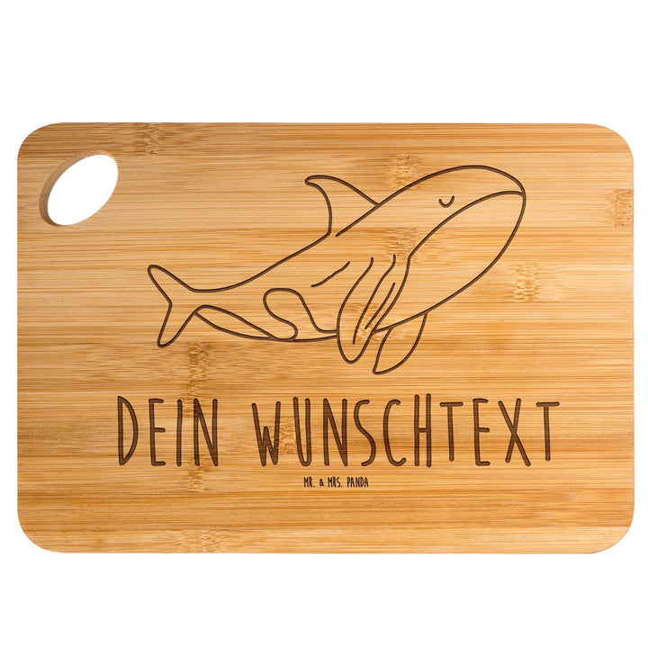 Mr. & Mrs. Panda Holzschneidebrett mit Gravur Orca - Personalisierte Geschenke, Orcas, Arbeit, Holzb
