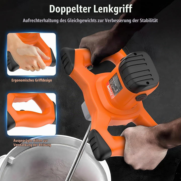 IMAYCC 2100W Rührwerk Mörtelrührer Elektrischer Beton Mischer Mörtelmischer M14 6 Geschwindigkeits R