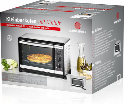 ROMMELSBACHER Kleinbackofen BG 1055/E - 18 Liter Backraum, 7 Heizarten inkl. Umluft, Temperaturen vo