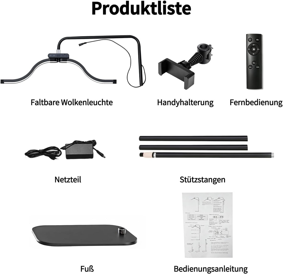 Wimpern Lampe für Wimpernverlängerungen mit Telefonhalter, Tätowierer, Nageltechniker – kühle, LED B