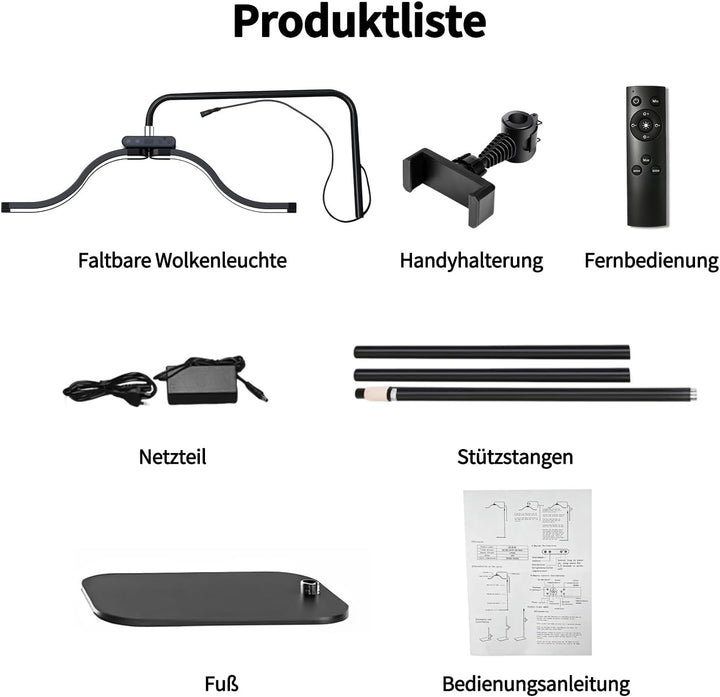 Wimpern Lampe für Wimpernverlängerungen mit Telefonhalter, Tätowierer, Nageltechniker – kühle, LED B