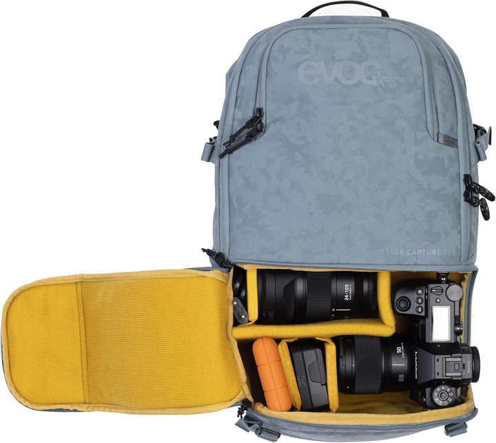EVOC STAGE CAPTURE 16 Backpack, Wanderrucksack mit Fototasche (aufklappbares Kamerafach, Luftzirkula