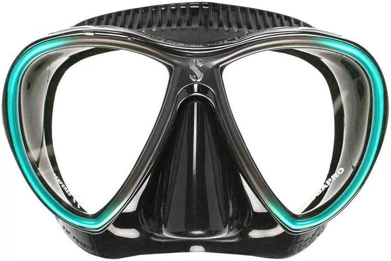 Scubapro Synergy Twin Mask with Comfort Strap schwarz/türkis, schwarz/türkis