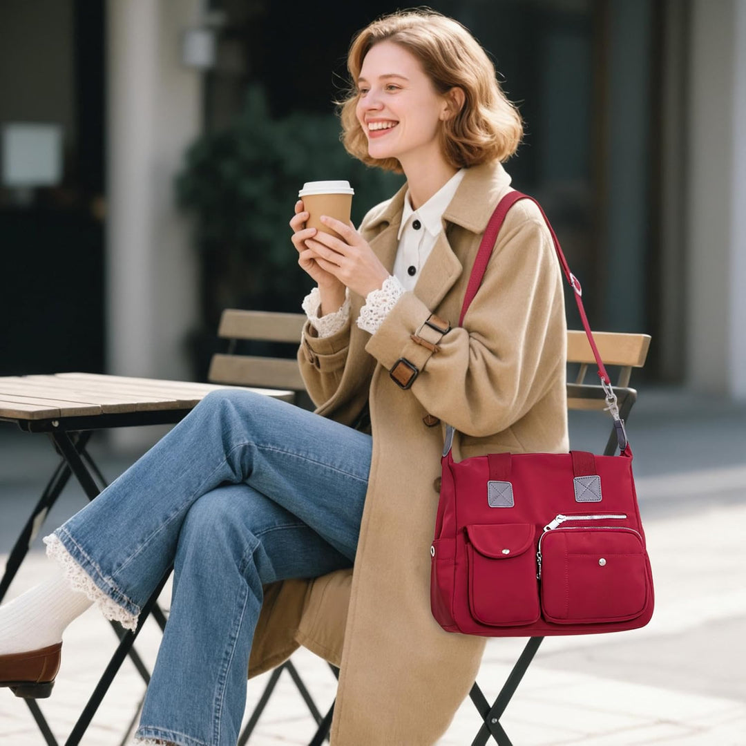 DIRRONA Elegant Damen Umhängetasche Gross Kapazität Handtasche Casual Reise Schultertasche Multi Tas
