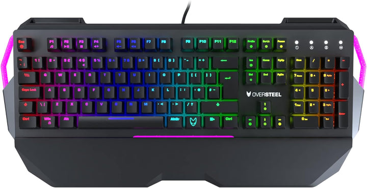 Oversteel Iron Mechanische Gaming-Tastatur, RGB, roter Schalter