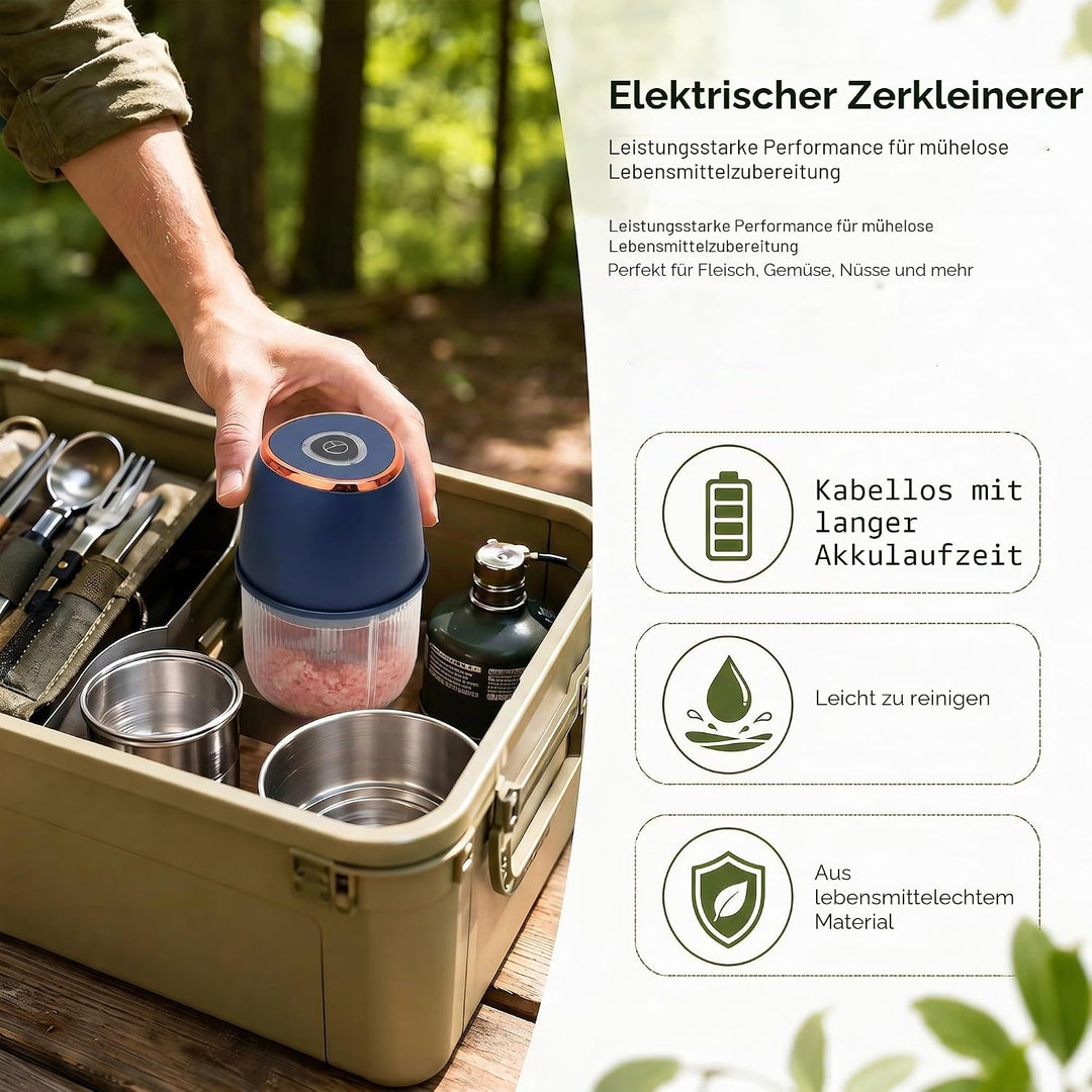 Zerkleinerer Elektrisch 350ml, Gemüsezerkleinerer Zwiebelschneider Elektrisch Multizerkleinerer, 304