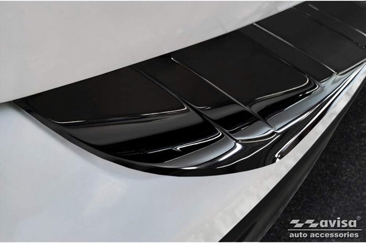 Avisa Spiegelschwarz Edelstahl Heckstossstangenschutz kompatibel mit Mercedes GLB (X247) 2019- 'Ribs