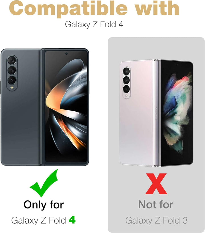Dexnor für Samsung Galaxy Z Fold 4 5G Hülle, Full-Body Dual Layer Rugged Fall mit eingebautem Displa
