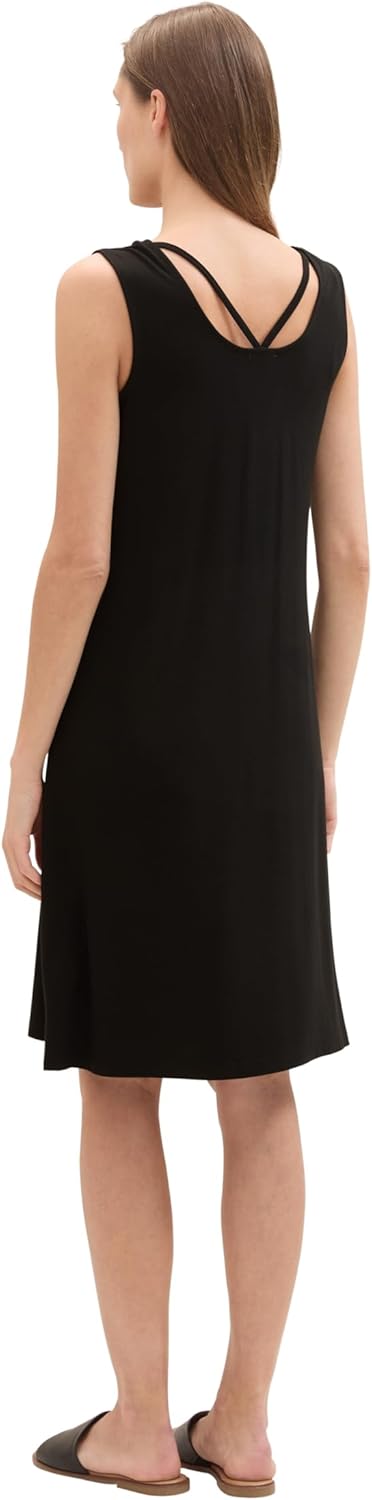 TOM TAILOR Damen Basic Jerseykleid 32 14482 - Deep Black, 32 14482 - Deep Black