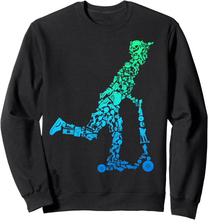 Scooter Roller Stunt für Kinder & Jungen Sweatshirt