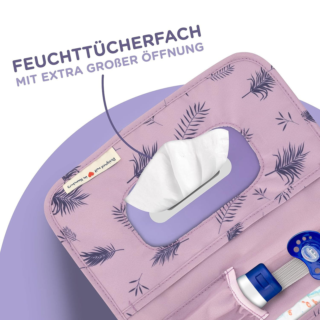 Jubi® Windeltasche mit Wickelunterlage für unterwegs mit extra viel Platz - Kleine Wickeltasche - Li