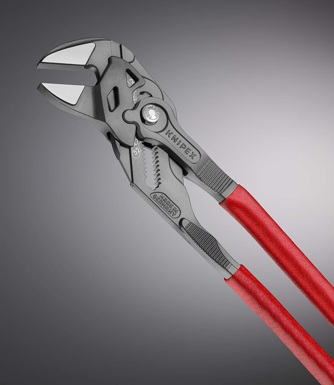 KNIPEX Zangenschlüssel, Multi-Schraubenschlüssel, Chrom-Vanadium, atramentiert, 250 mm, 86 01 250 at