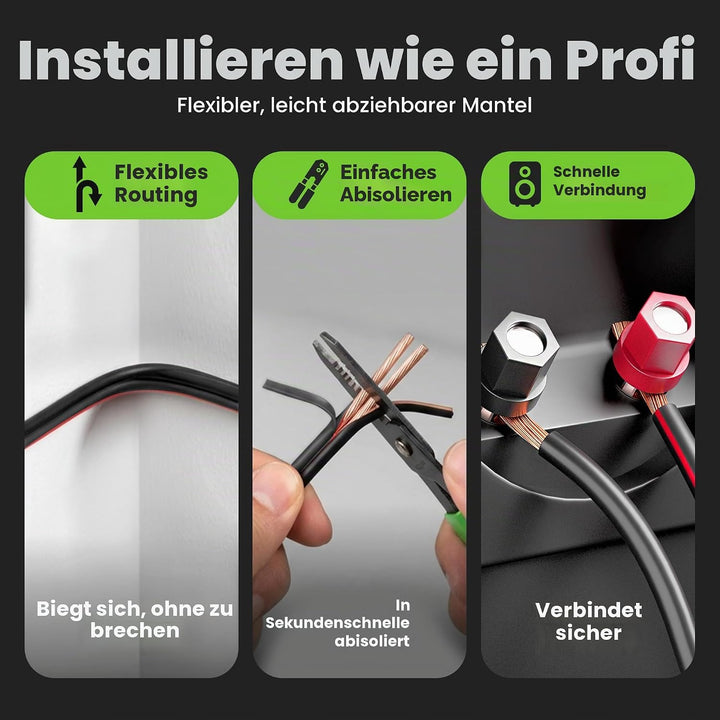 14 AWG Lautsprecherkabel, GearIT Pro Series 14 AWG (50 Fuss / 15,24 Meter) - Ideal geeignet für Heim