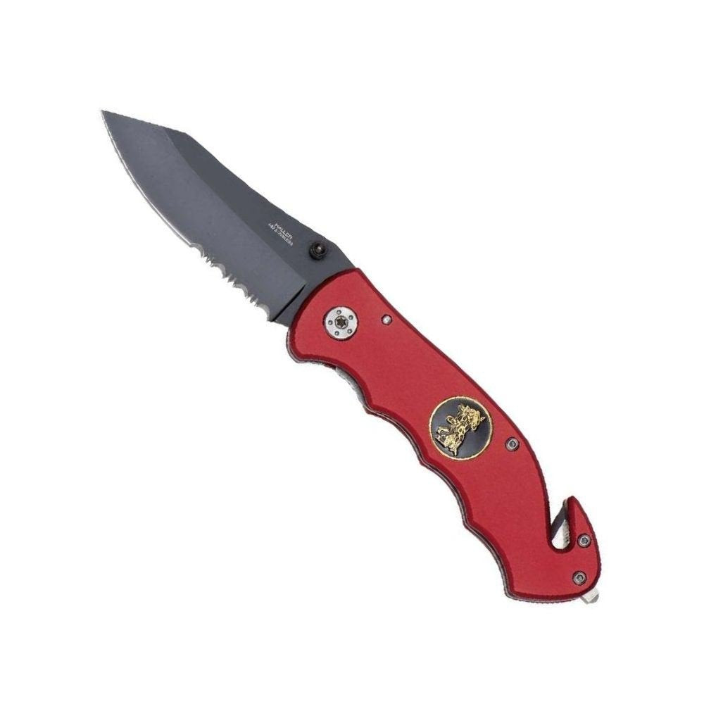 Haller Unisex – Erwachsene Messer Rescue St. Florian Tame Taschenmesser, rot, one Size