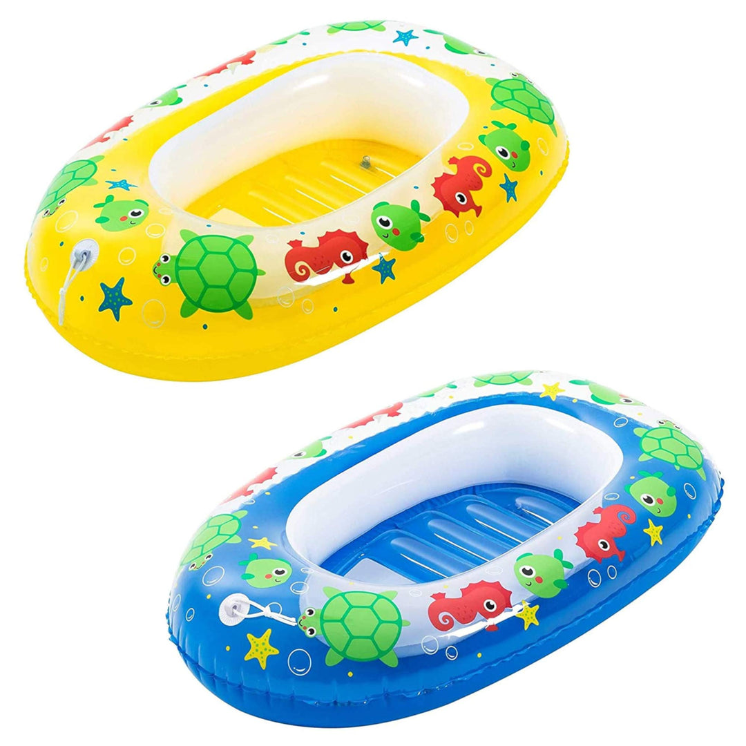 Bestway aufblasbares Schlauchboot für Kinder Kiddie Raft, 102 x 69 cm, Blau + Gelb