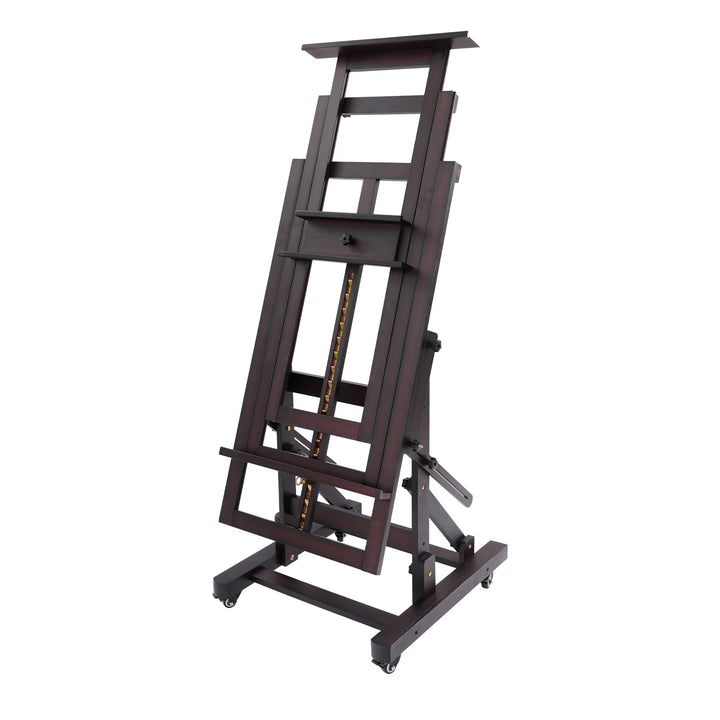 Staffelei Holz Einstellbar 140-300cm Staffeleien Gross mit Rädern, waagerecht und senkrecht malen, f