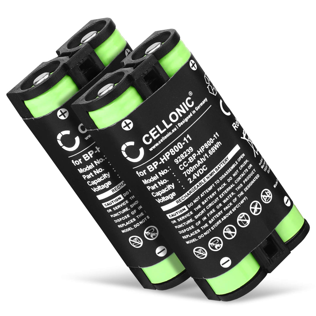 CELLONIC, Akku für Headset kompatibel mit Sony MDR-RF995, MDR-RF995RK, WH-RF400 (700mAh, 2.4V) 2X Er