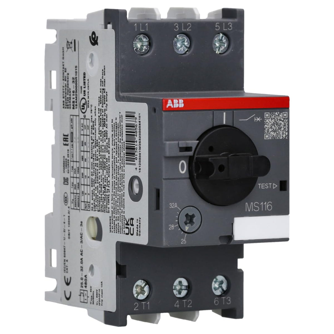 ABB MS116-32 1SAM250000R1015 Motorschutzschalter Auslöseklasse 10A, 25 32 A, Grau