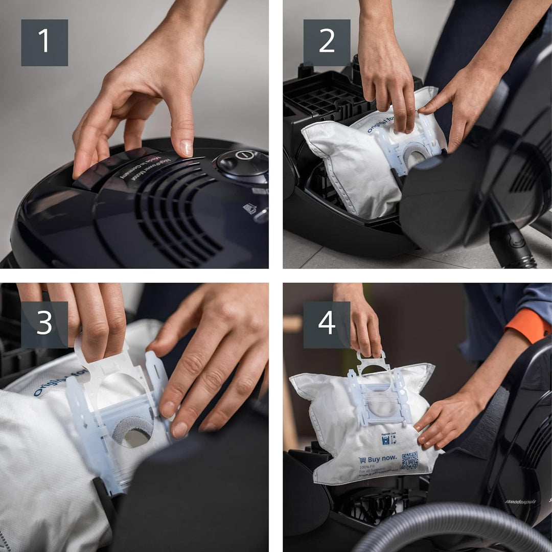 Siemens Staubsauger mit Beutel synchropower VS06A111, Bodenstaubsauger, Hygiene-Filter, Bodendüse fü