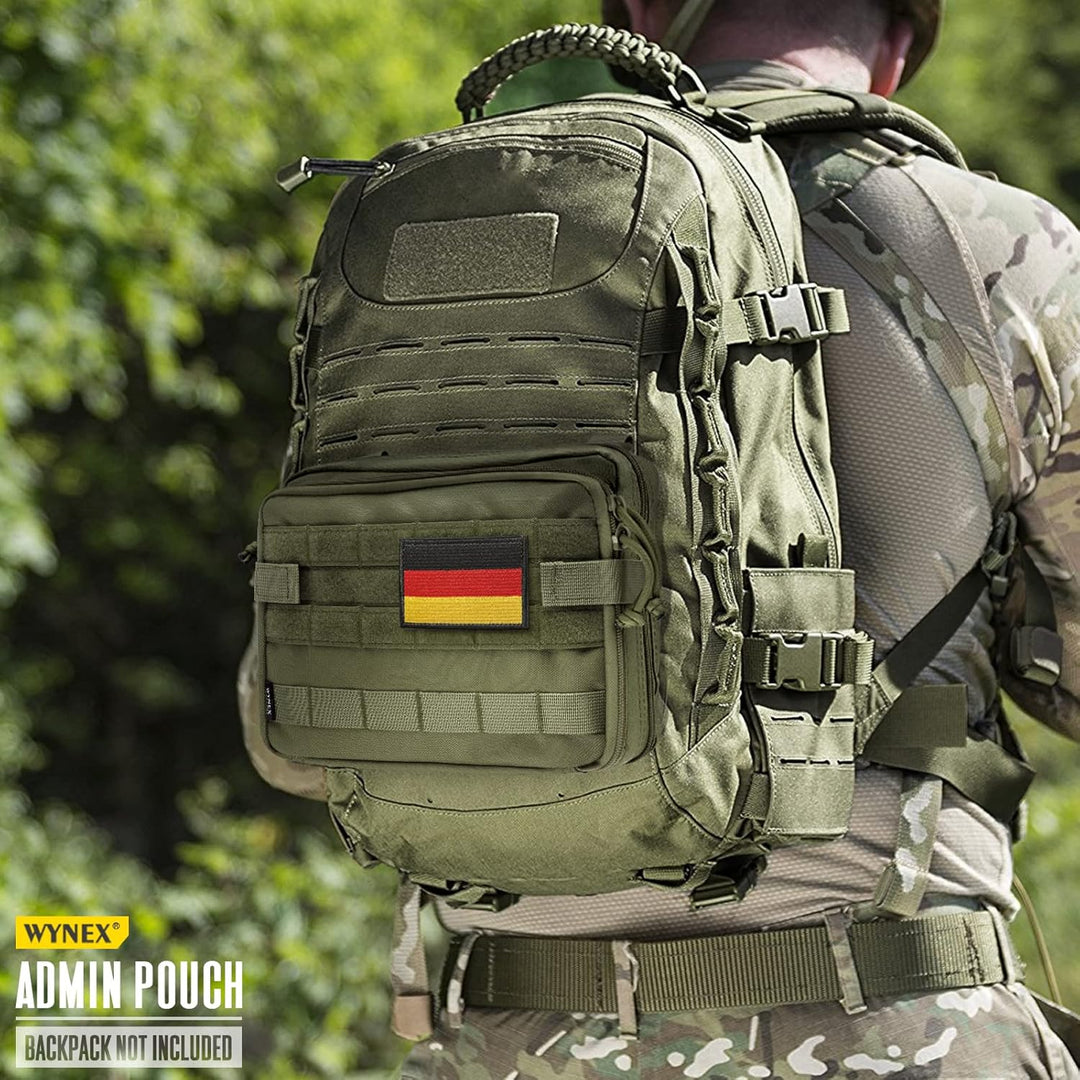 WYNEX Tactical Large Admin Pouch im Double Layer Design, Molle EDC EMT Utility Pouch mit Map Sleeve