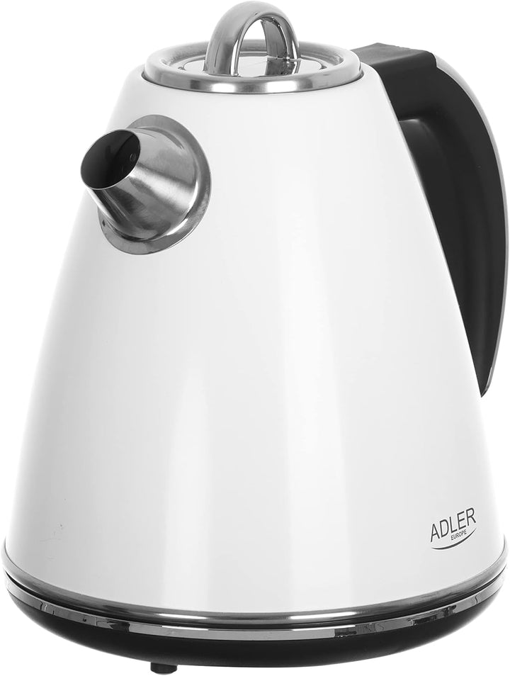 Adler AD 1343 Elektrischer Wasserkocher aus Metall 1,5 L 2200W Retro Design Strix Sicherheitskontrol