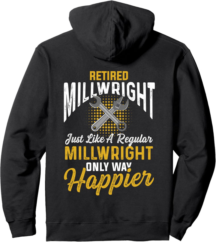 Pensioniertes Millwright-Bild auf der Rückseite der Kleidung Pullover Hoodie