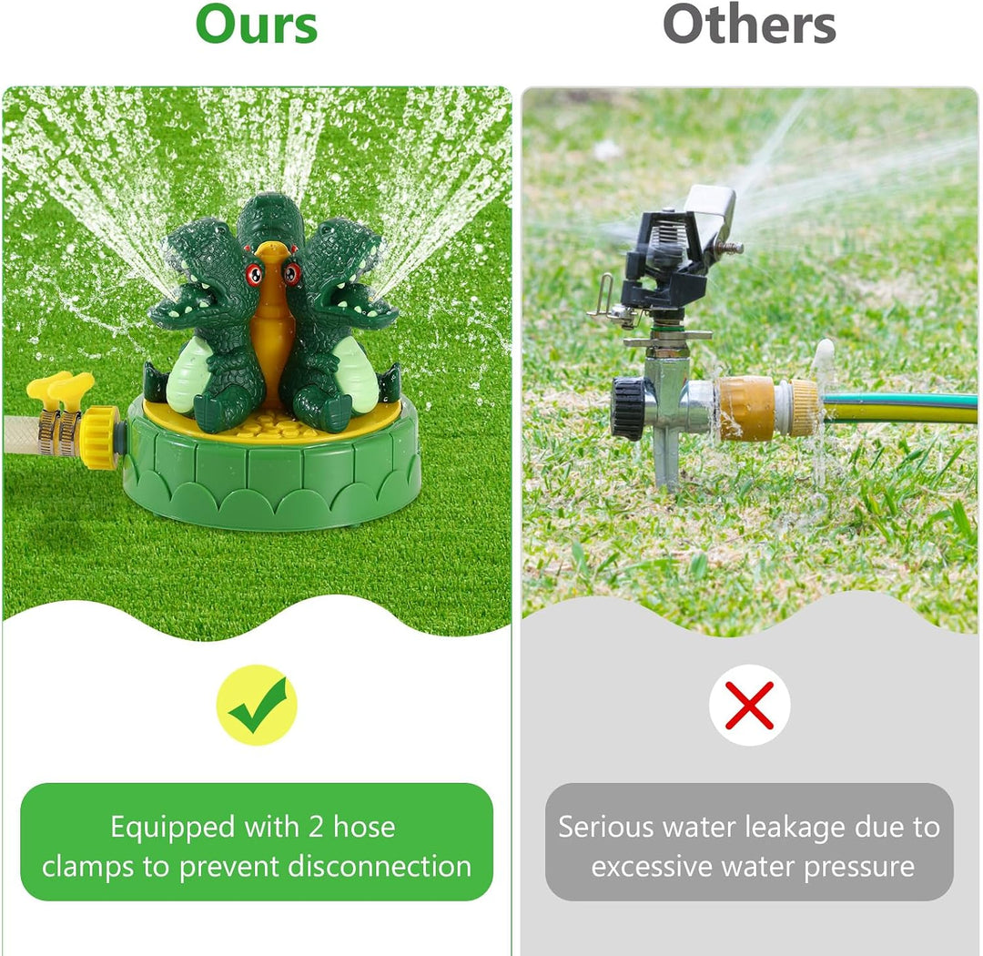 MoKo Dinosaurier Wassersprinkler für Kinder, Niedliches Outdoor Wasserspielzeug, Schwimmbad Spielzeu
