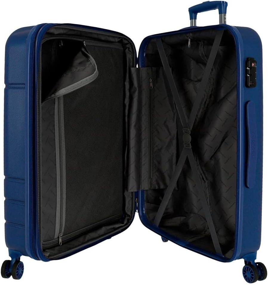 MOVOM Galaxy Kofferset Schwarz 55/68/78 cm starres ABS Seitenkombinationsschloss 217L 11,5 kg 4 Roll