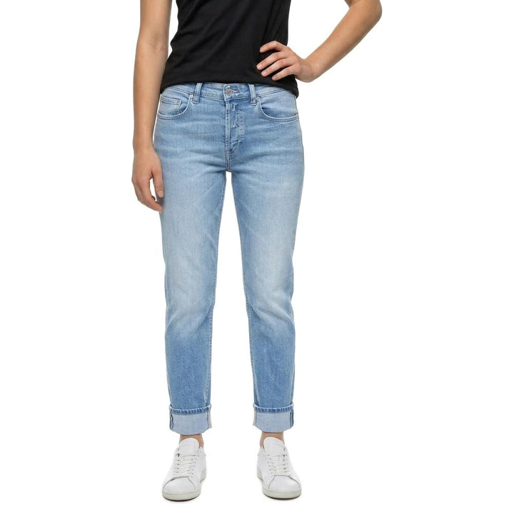 Replay Damen Jeans Maijke Straight-Fit mit Stretch 26W / 30L Light Blue 010, 26W / 30L Light Blue 01