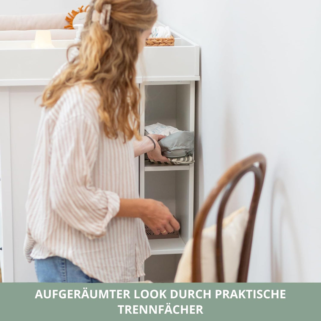 Stauraumregal für IKEA HEMNES Kommode – passgenaues Zwischenregal für Windeln, Babykleidung & Pflege