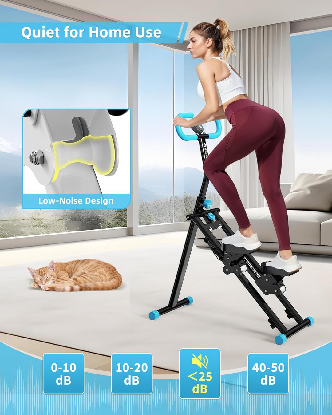 Vertikale Klettermaschine,Stair Stepper für Home Gym Übung,Vertical Climber Trainingsgerät mit Griff