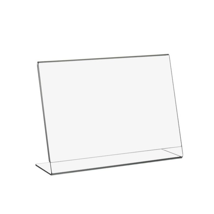 10 Stück DIN A5 (148x210mm) L-Ständer/Werbeaufsteller im Querformat aus Acrylglas -