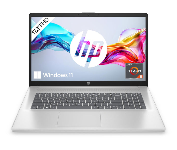 HP Laptop mit 17,3" FHD Display, AMD Ryzen 5 7520U, 16GB DDR5 RAM, 512 GB SSD, AMD Radeon-Grafik, Wi