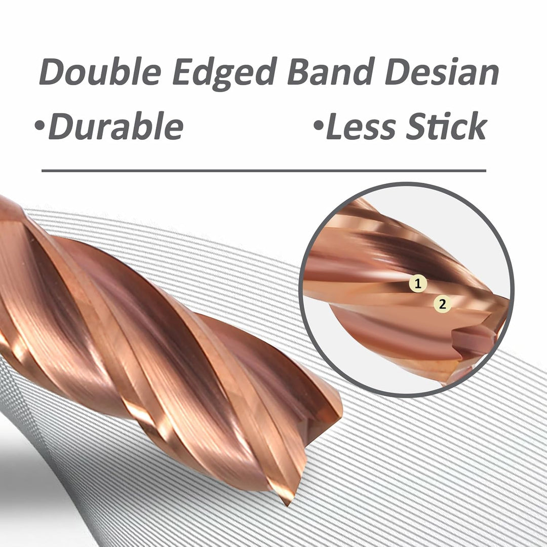 6mm CED Fräser Schaftfräser Hartmetall 4-Flöte, 2 Stücke TiSiN Coat Spiralfräser Bit VHM CNC Bohrauf
