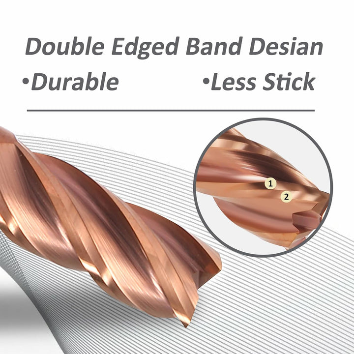 6mm CED Fräser Schaftfräser Hartmetall 4-Flöte, 2 Stücke TiSiN Coat Spiralfräser Bit VHM CNC Bohrauf