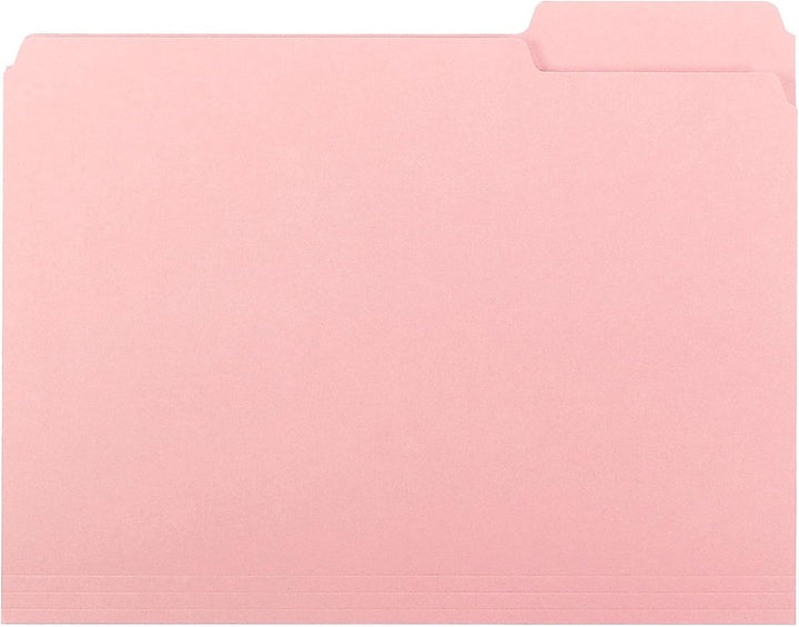 Smead 10263 Aktenordner, 1/3-Schnitt, BriefgröÃŸe, Pink, 100 Stück pro Box rose, rose