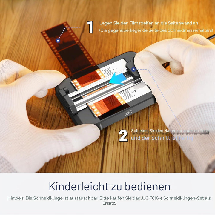JJC Folienschneider für 35 mm 120 Format Filmstreifen, Filmschneidewerkzeug mit Hintergrundbeleuchte
