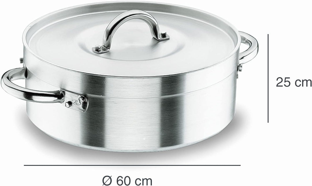 Lacor Bratentopf mit Deckel Grösse: 70L niedriger Topf 60 cm, niedriger Topf 60 cm