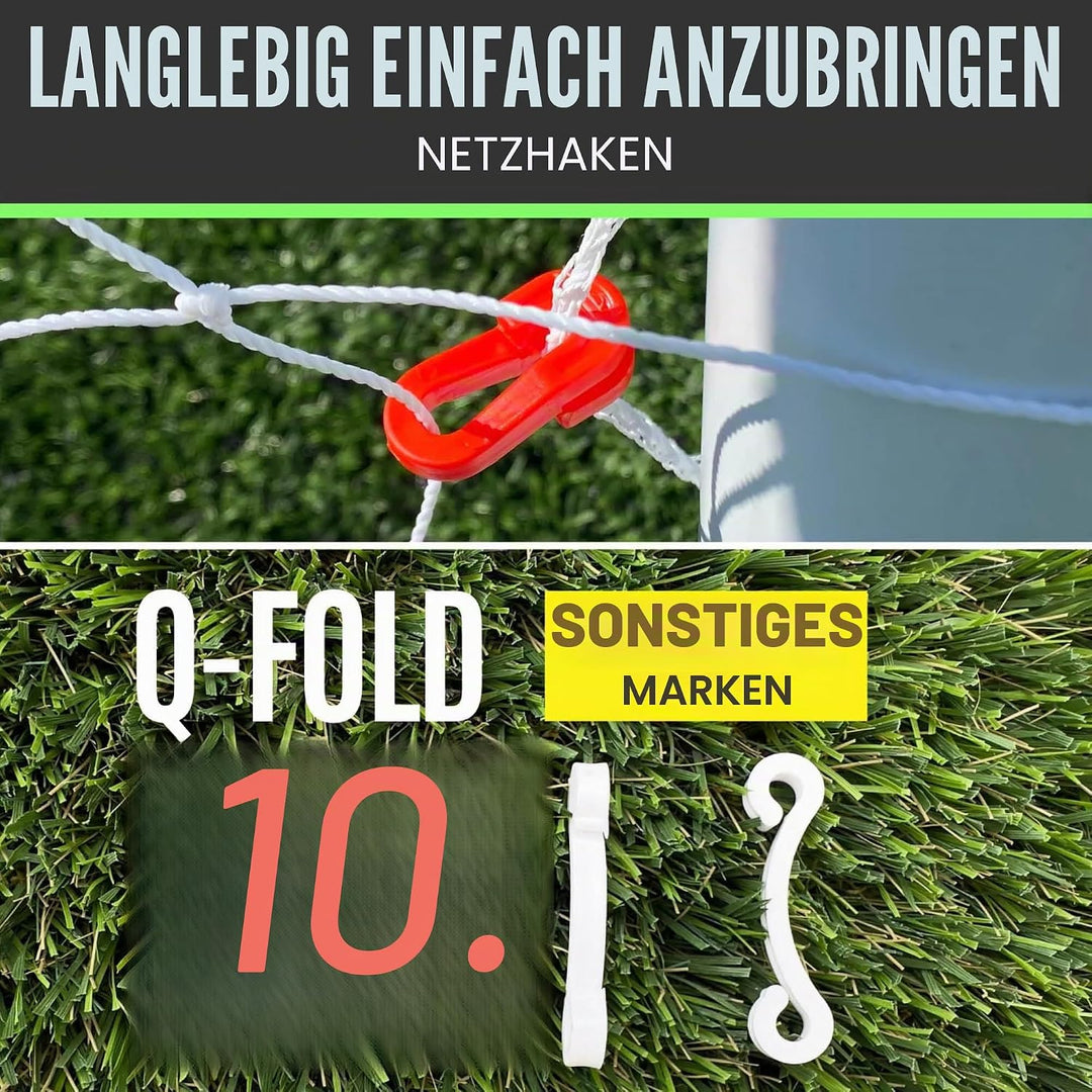 QUICKPLAY Q-Fold Match Fussballtor für Garten Kinder und Erwachsene | 30 Sekunden faltbares für einf