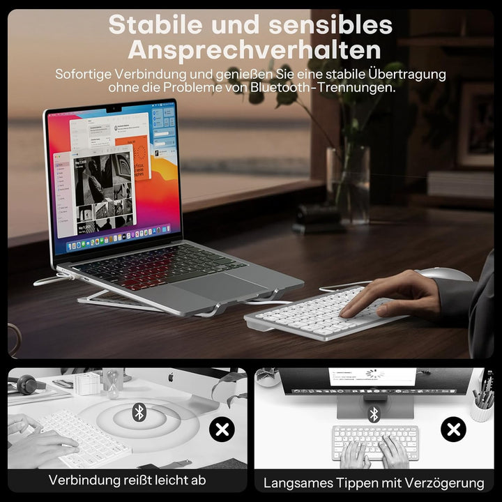 OMOTON Kabel Mac Tastatur Maus Set, USB-/Type-C-Doppelanschluss, geeignet für Apple Mac Pro/Mini, iM