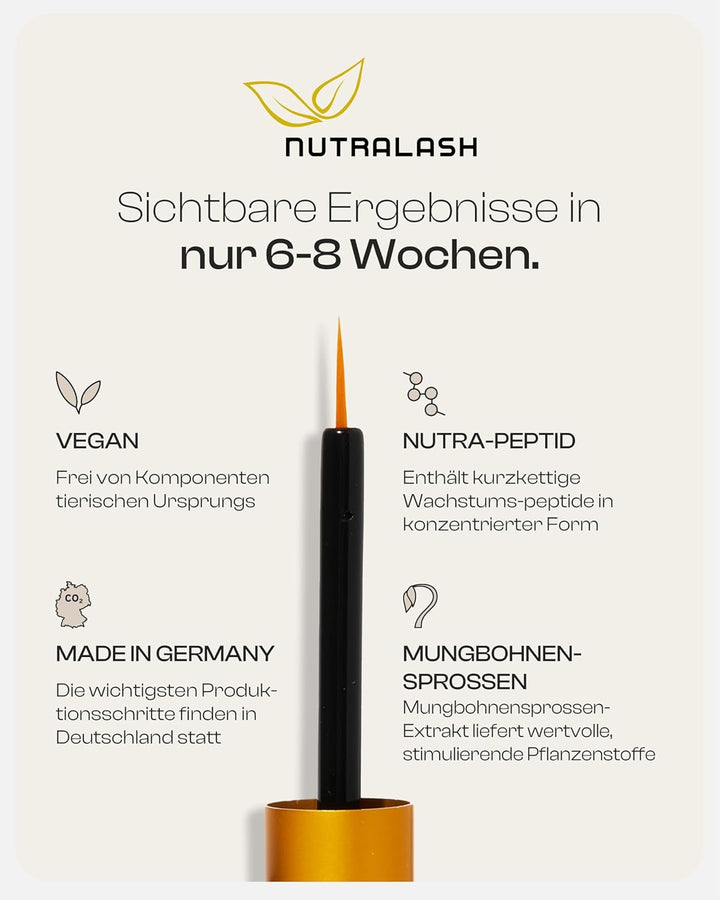 Nuvega Lash – Veganes Wimpernserum & Augenbrauenserum für lange Wimpern in nur 4-6 Wochen I Lash Ser
