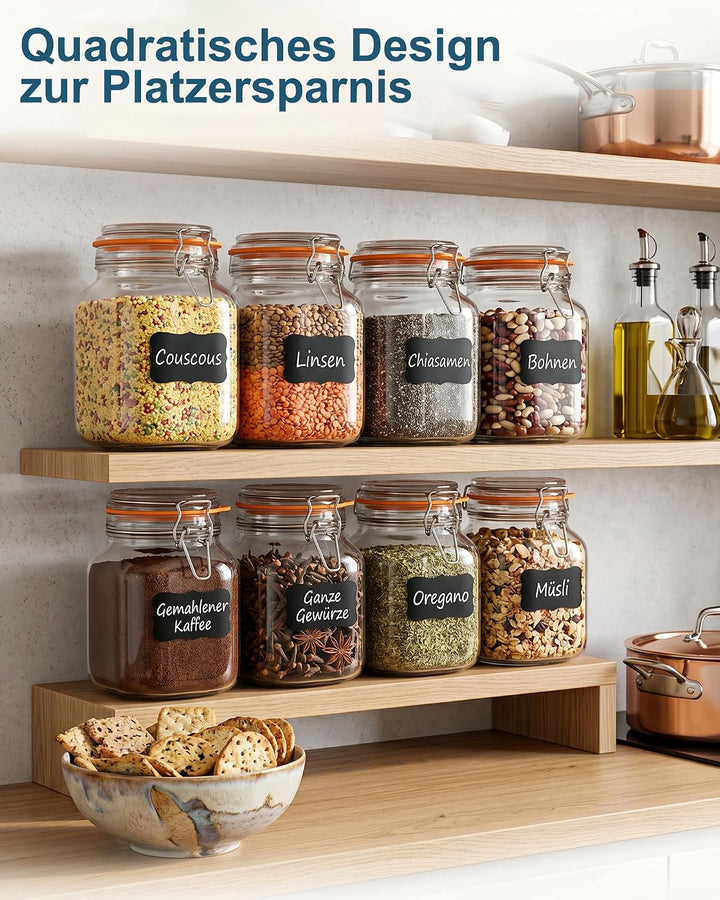 2er-Pack Fermentierglas 1L mit Gärventil und Gewicht: Premium Fermentationsglas Auslaufsicheres Ferm
