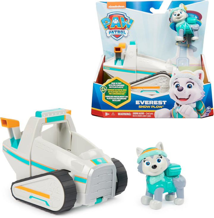 PAW PATROL, Schneemobil mit Everest-Figur (Sustainable Basic Vehicle/Basis Fahrzeug), Spielzeug für
