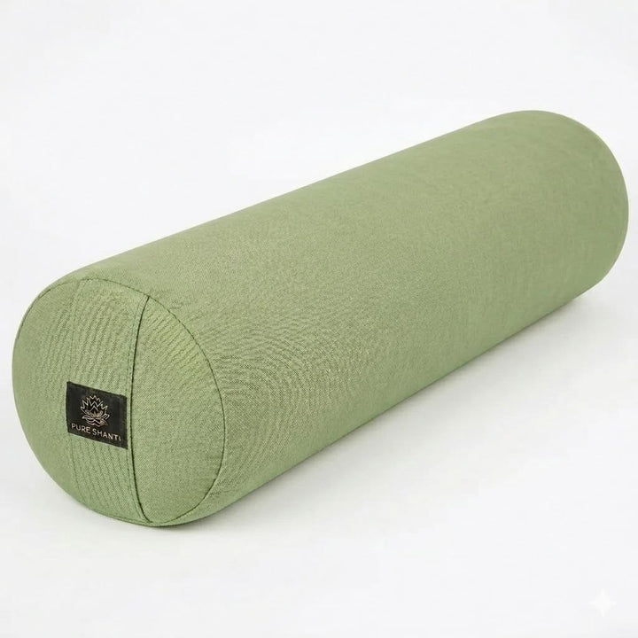 PURE SHANTI Yogabolster aus 100% Bio-Baumwolle | Nachhaltiges Bolster | Natürliche Buchweizen-Spreu-