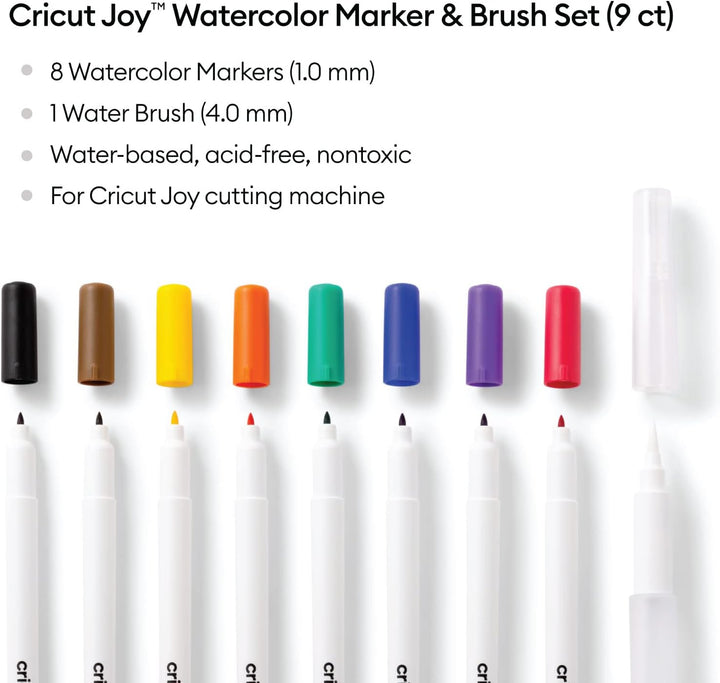 Cricut Watercolor Marker &amp; Brush Set 8 Marker, 1 Wasserpinsel Erstellen Sie ein Aquarell Meisterwerk